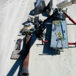 All of my work is designed for transport. Colossus was also designed for rapid install and de-install. Crane and crew time in the desert is precious, it is easy to lose both from poor planning.