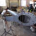 One of the interesting things in this process was to sit in front of a computer 6 months prior and to try to anticipate all the potential fabrication problems. How much room do you leave for the flex of the steel plate when it gets cut?  Heavy steel is notoriously sloppy with huge variations in the quality. Say the operator of the CNC torch wants to catch happy hour and increases the heat and speed of the torch resulting in sloppy corners....well what if you make one of those corners a critical reference point?